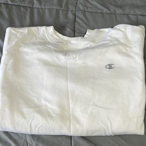 Champion white crew neck sweatshirt